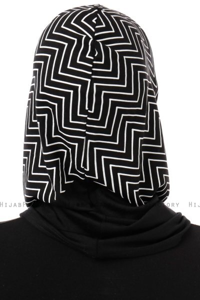 Silva Cross - Hijab Al Amira One-Piece Noir & Blanc