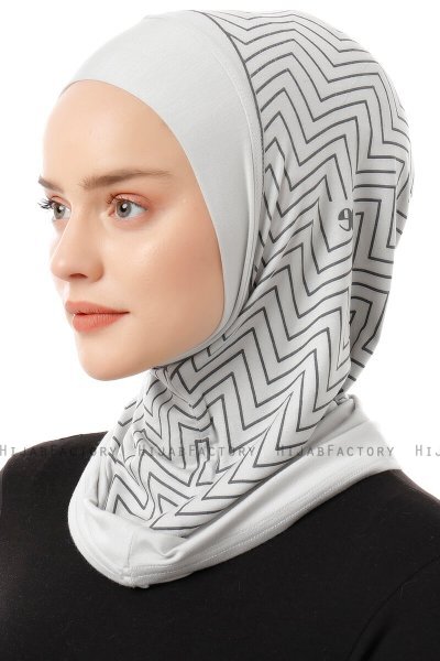 Silva Plain - Hijab Al Amira One-Piece Gris Clair