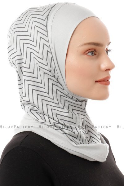 Silva Plain - Hijab Al Amira One-Piece Gris Clair