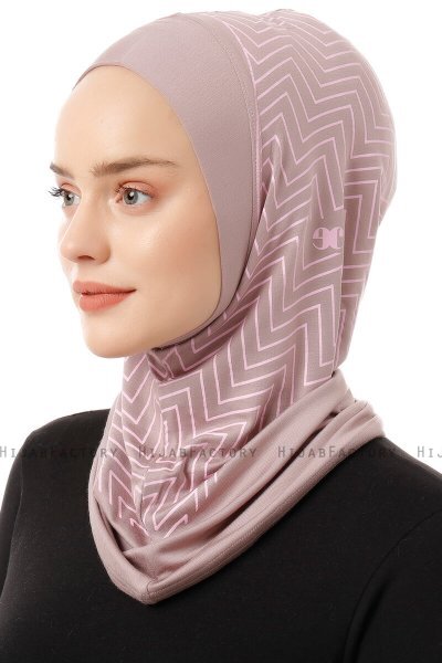 Silva Plain - Hijab Al Amira One-Piece Gris Pierre