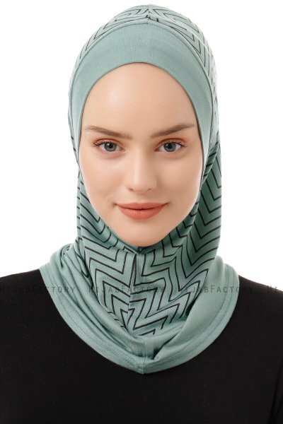 Silva Plain - Hijab Al Amira One-Piece Vert