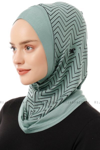 Silva Plain - Hijab Al Amira One-Piece Vert