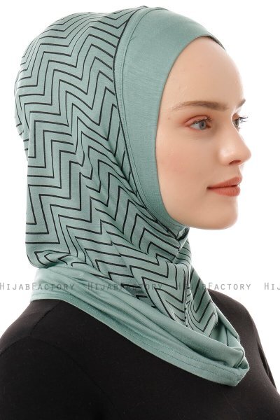 Silva Plain - Hijab Al Amira One-Piece Vert