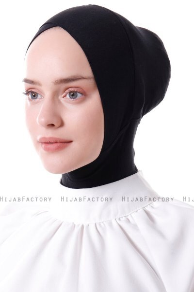 Elnara - Bonnet Cross Hijab Noir