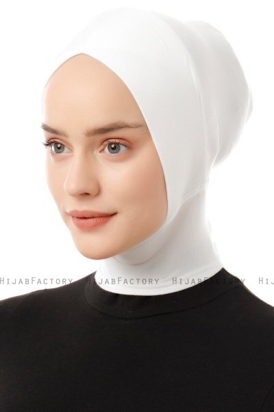 Elnara - Bonnet Cross Hijab Blanc