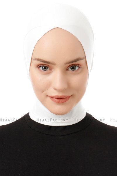 Elnara - Bonnet Cross Hijab Blanc