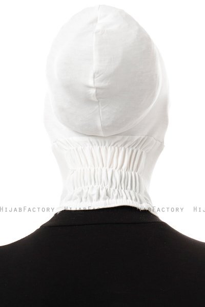 Elnara - Bonnet Cross Hijab Blanc