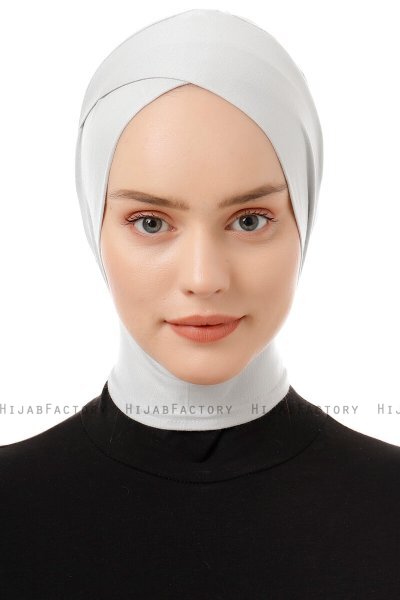 Elnara - Bonnet Cross Hijab Gris Clair