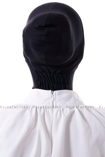 Elnara - Bonnet Plain Hijab Noir