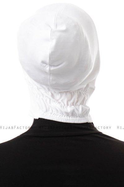Elnara - Bonnet Plain Hijab Blanc