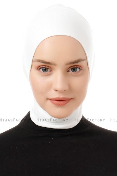 Elnara - Bonnet Plain Hijab Crème
