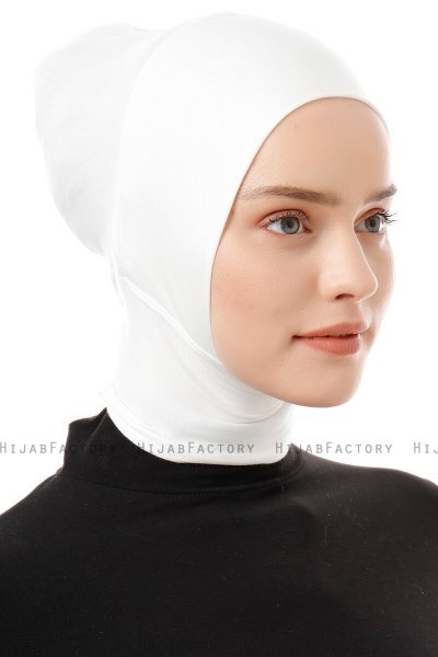 Elnara - Bonnet Plain Hijab Crème