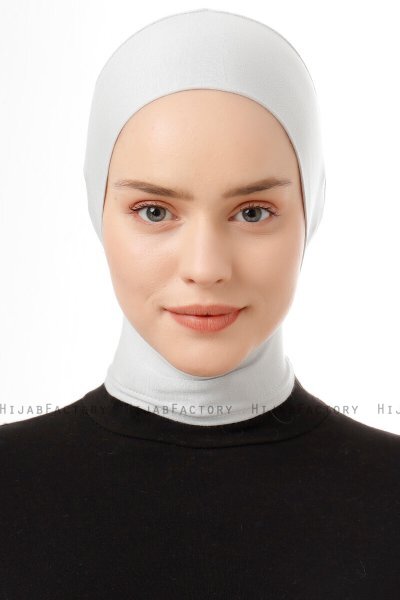 Elnara - Bonnet Plain Hijab Gris Clair