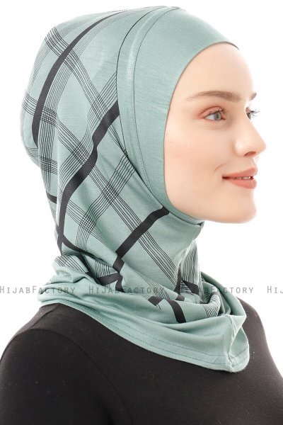 Ekose Plain - Hijab Al Amira One-Piece Vert
