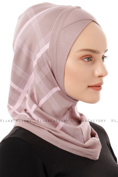 Ekose Cross - Hijab Al Amira One-Piece Gris Pierre