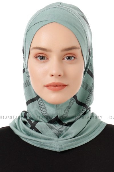 Ekose Cross - Hijab Al Amira One-Piece Vert