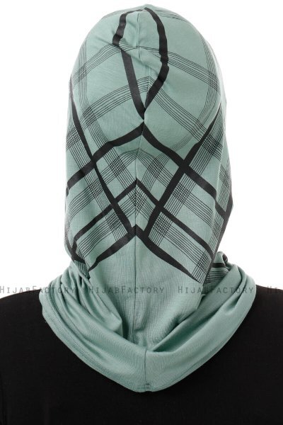 Ekose Cross - Hijab Al Amira One-Piece Vert