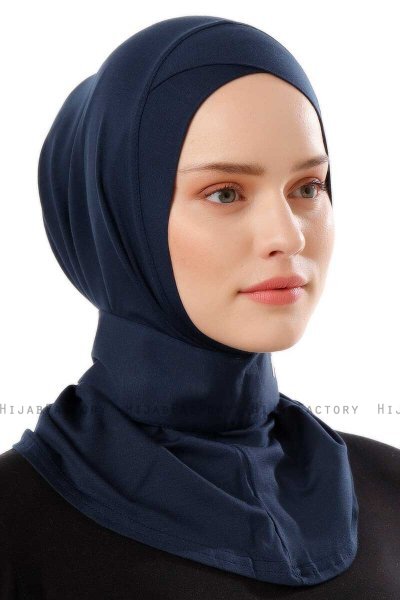 Ceren - Hijab Pratique Viscose Bleu Marin