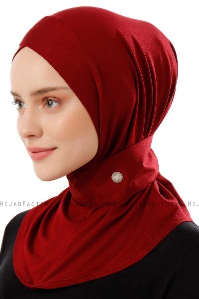 Ceren - Hijab Pratique Viscose Bordeaux 