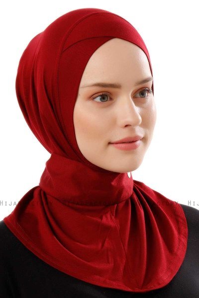 Ceren - Hijab Pratique Viscose Bordeaux 