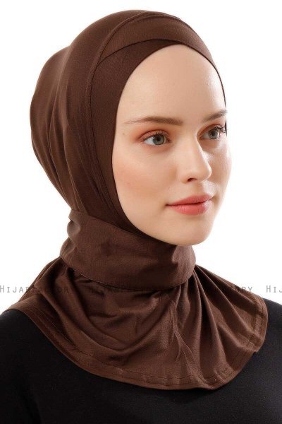 Ceren - Hijab Pratique Viscose Marron Foncé