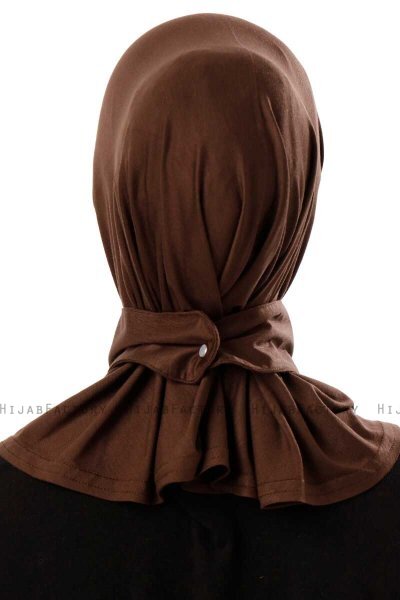 Ceren - Hijab Pratique Viscose Marron Foncé