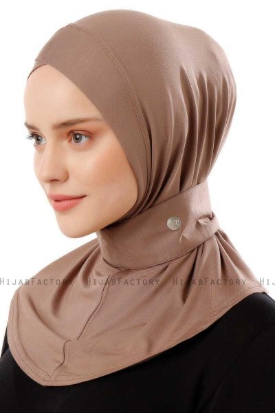 Ceren - Hijab Pratique Viscose Taupe Foncé