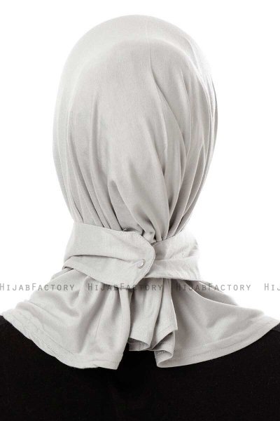 Ceren - Hijab Pratique Viscose Gris Clair