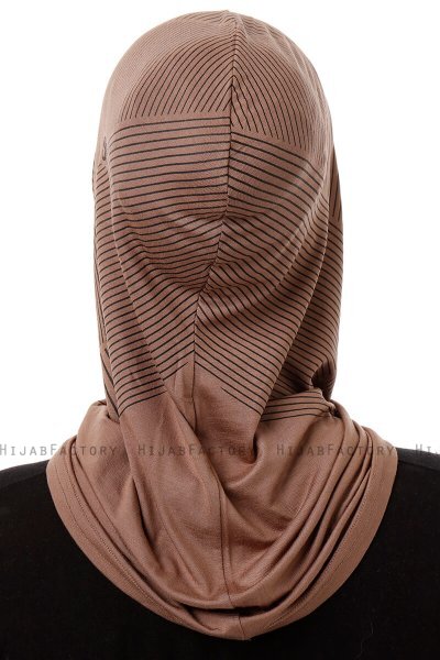Wind Plain - Hijab Al Amira One-Piece Taupe Foncé