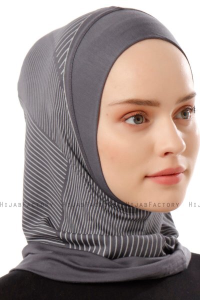 Wind Plain - Hijab Al Amira One-Piece Gris Foncé