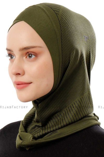 Wind Cross - Hijab Al Amira One-Piece Kaki