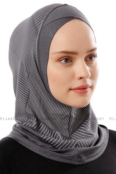 Wind Cross - Hijab Al Amira One-Piece Gris Foncé
