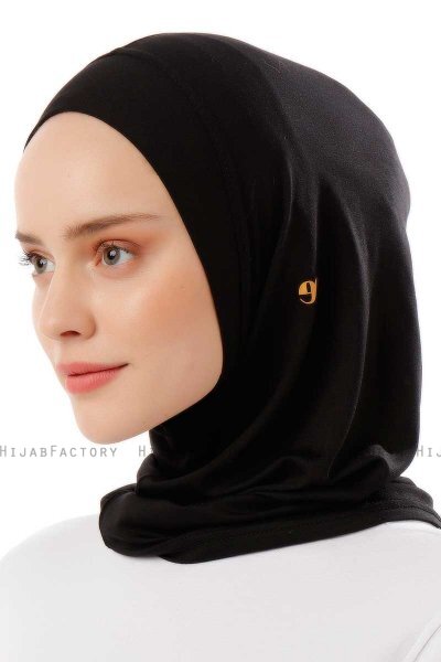 Logo Plain - Hijab Al Amira One-Piece Noir & Gold