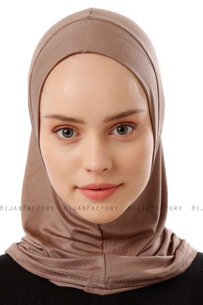 Logo Plain - Hijab Al Amira One-Piece Taupe Foncé