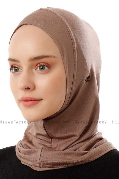 Logo Plain - Hijab Al Amira One-Piece Taupe Foncé