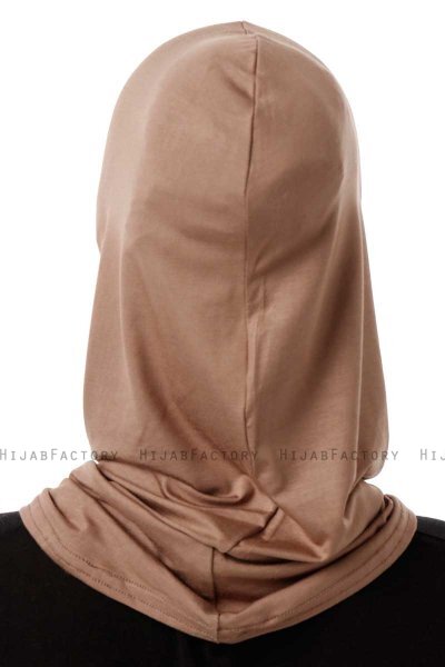 Logo Plain - Hijab Al Amira One-Piece Taupe Foncé