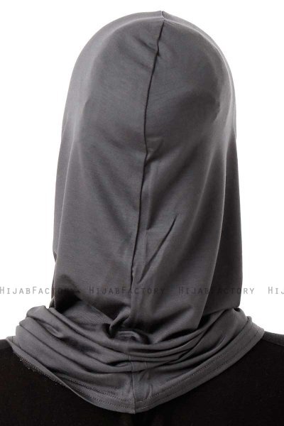 Logo Plain - Hijab Al Amira One-Piece Gris Foncé