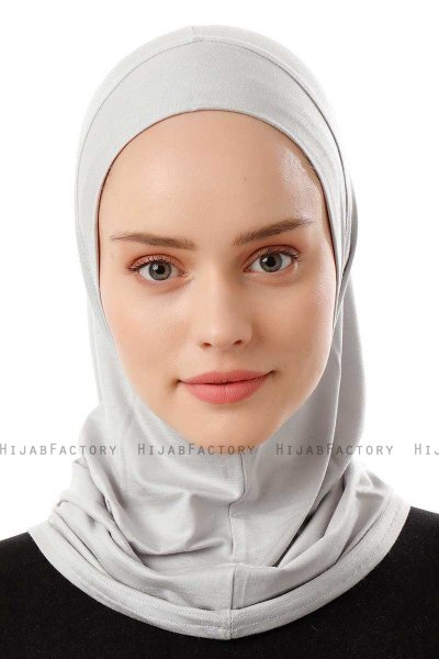Logo Plain - Hijab Al Amira One-Piece Gris Clair