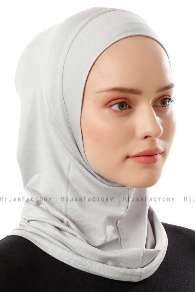 Logo Plain - Hijab Al Amira One-Piece Gris Clair