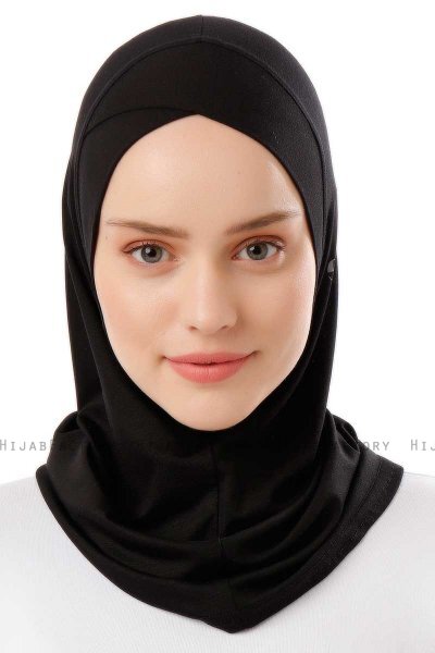 Logo Cross - Hijab Al Amira One-Piece Noir & Gris Clair