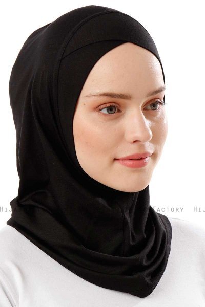 Logo Cross - Hijab Al Amira One-Piece Noir & Gris Clair