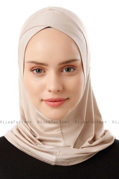 Logo Cross - Hijab Al Amira One-Piece Taupe Clair