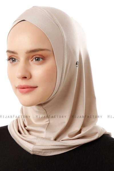 Logo Cross - Hijab Al Amira One-Piece Taupe Clair