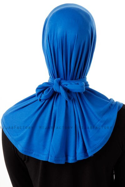 Sportif Plain - Hijab Pratique Viscose Bleu