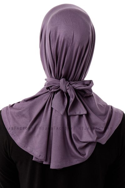 Sportif Plain - Hijab Pratique Viscose Violet Foncé