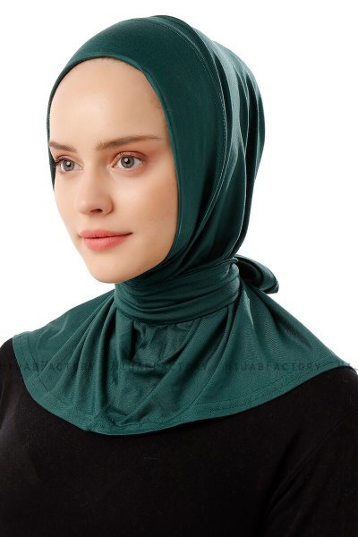 Sportif Plain - Hijab Pratique Viscose Vert Foncé