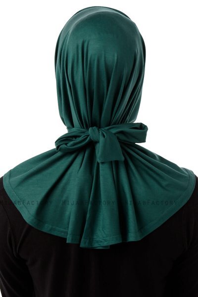 Sportif Plain - Hijab Pratique Viscose Vert Foncé