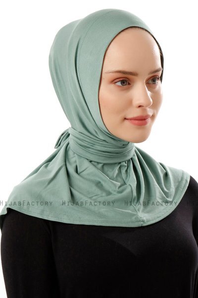 Sportif Plain - Hijab Pratique Viscose Vert