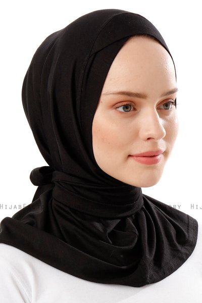 Sportif Cross - Hijab Pratique Viscose Noir & Gold
