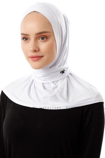 Sportif Cross - Hijab Pratique Viscose Blanc